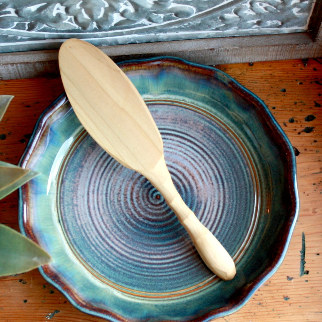 Handmade Wood Cake and Pie Server - Made in the USA