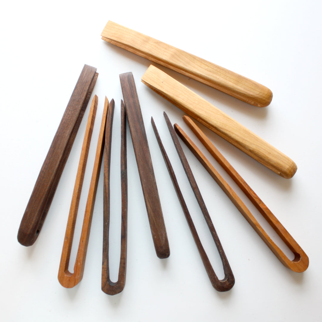 Handmade Wood Salad and Charcuterie Tongs - Made in the USA
