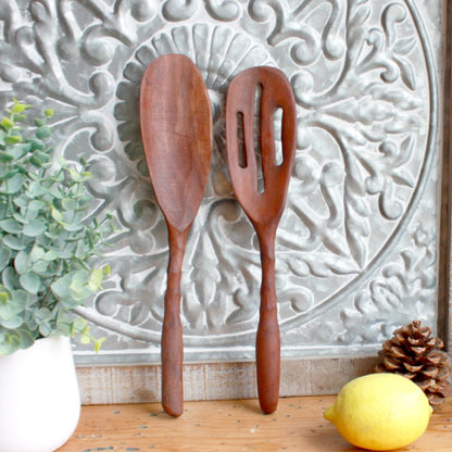 Hand Carved Wood Spatula, Slotted Spoon, and Ladle – siggyhandmade