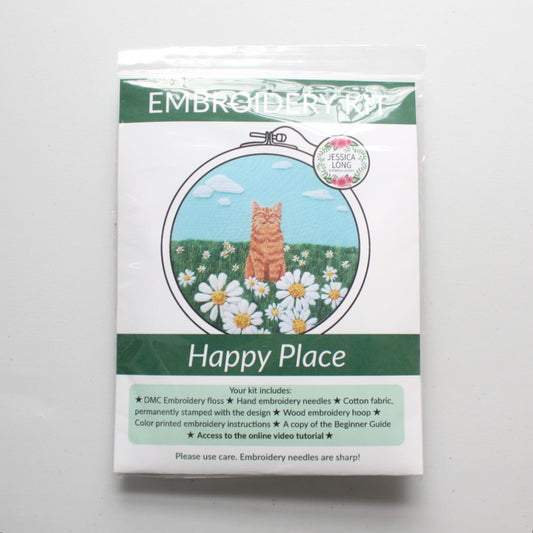 Embroidery Kit - Happy Place - Made in the USA