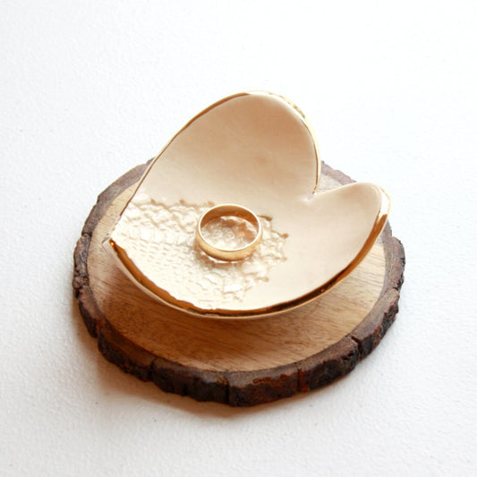 Stoneware Heart Ring Dish - Made in the USA