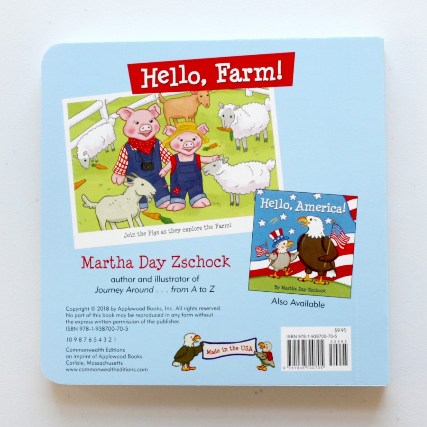 Hello Farm Kids Book - Made in the USA