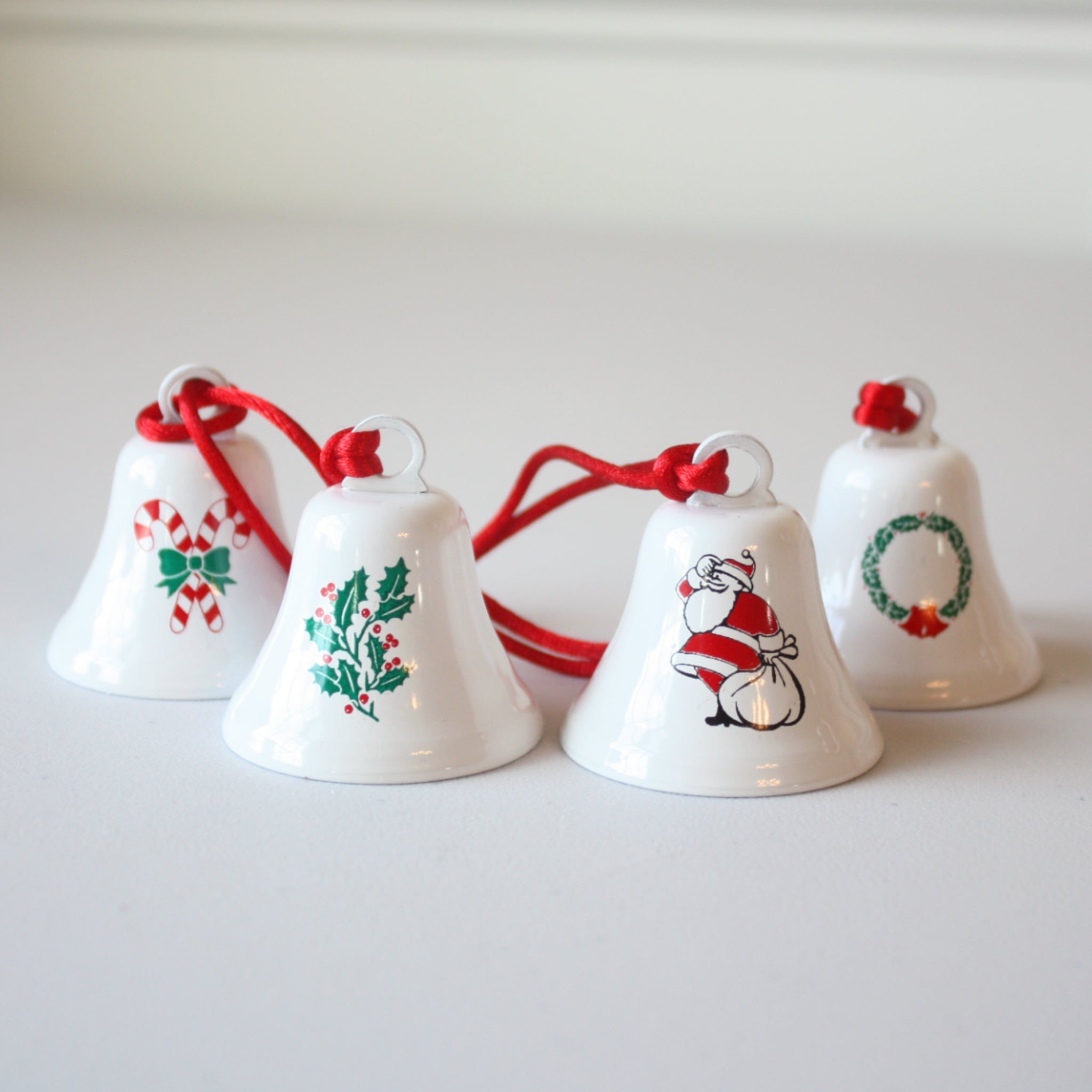 Set of 4 Christmas Bell Ornaments