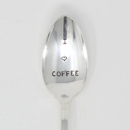 Vintage Stamped Spoons - I (Heart) Coffee - Made in the USA