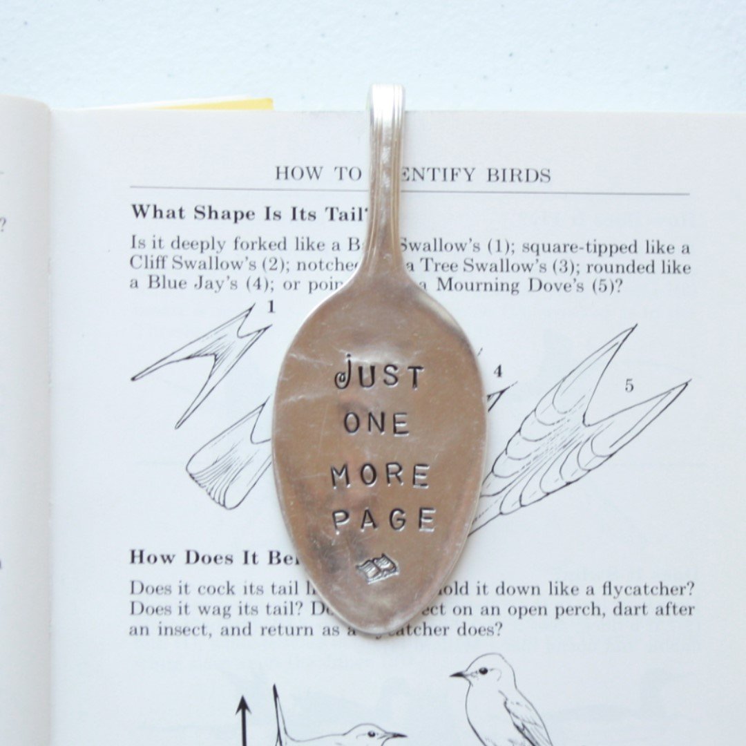 Vintage Spoons - Just One More Page Bookmark - Made in the USA
