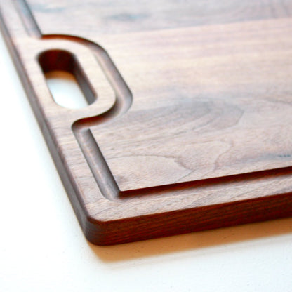 Large Walnut Cutting Board with Handles - Made in the USA