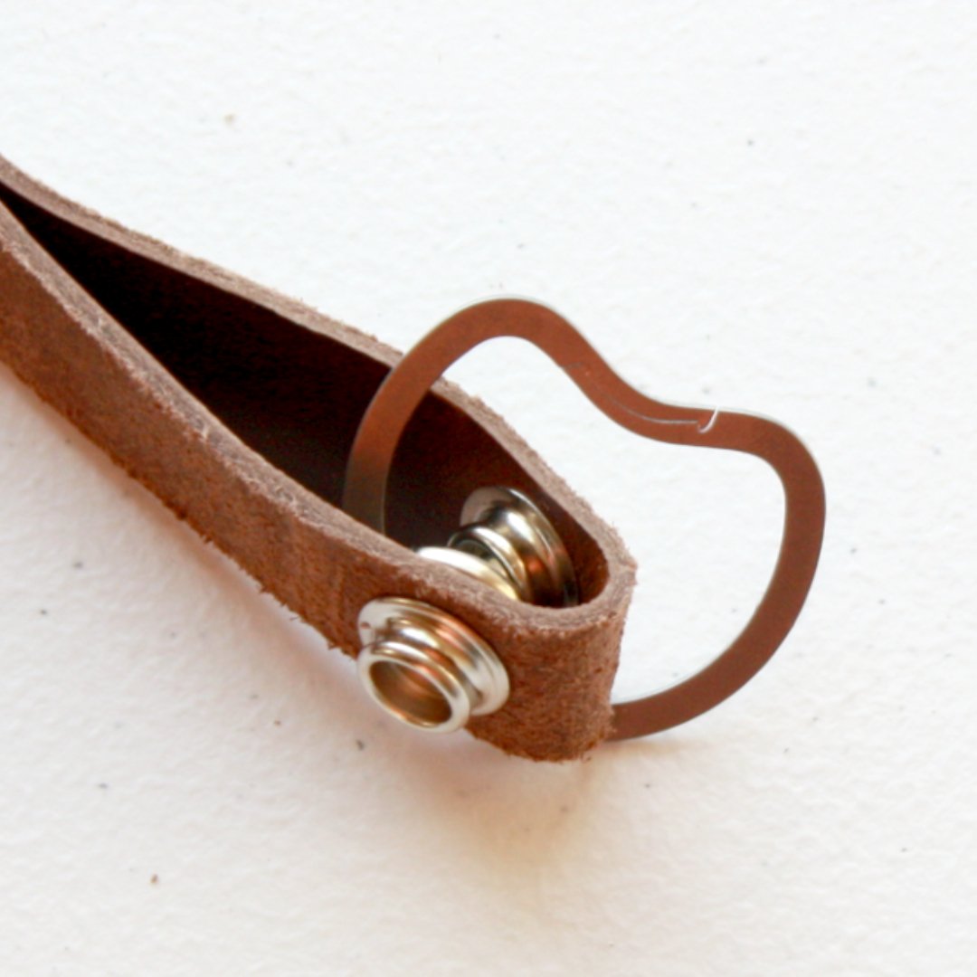 Leather Keychain for Belt or Bag - Made in the USA