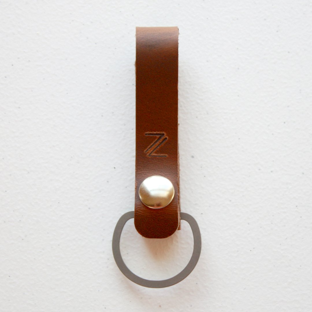 Leather Keychain for Belt or Bag - Made in the USA