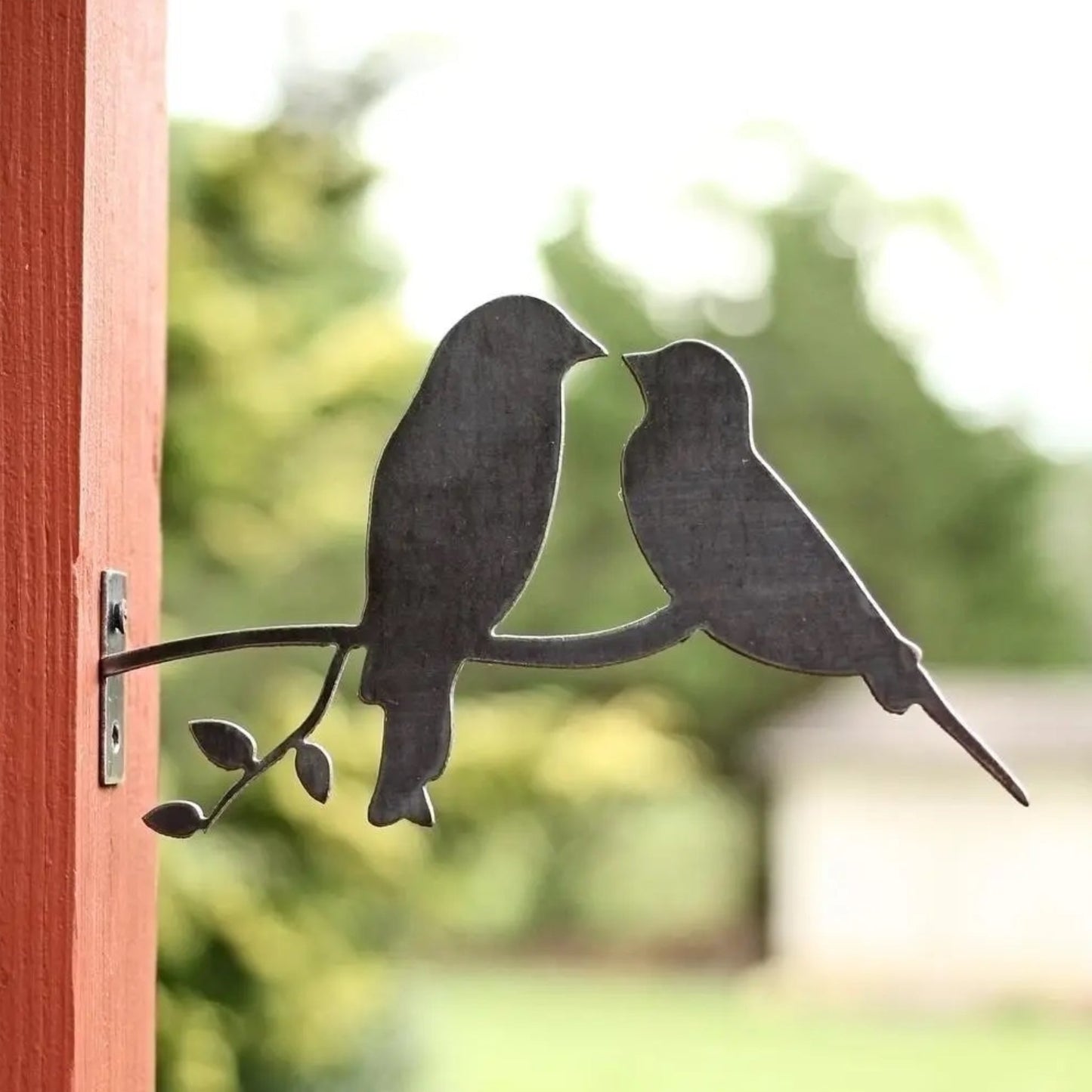 Love Birds Metal Bird Statue - Made in the USA