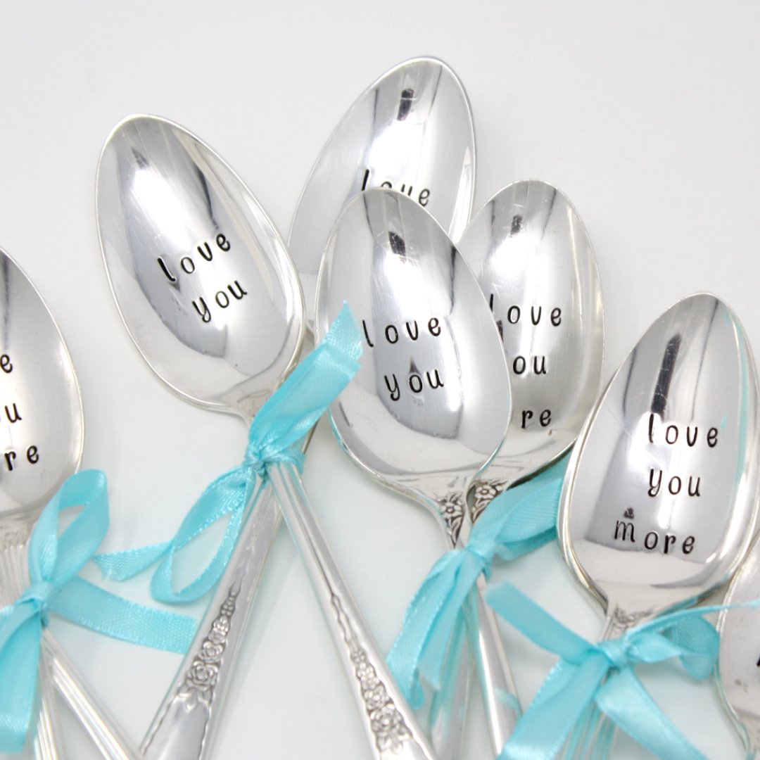 Vintage Spoons - "Love You - Love You More" Spoon Set - Made in the USA