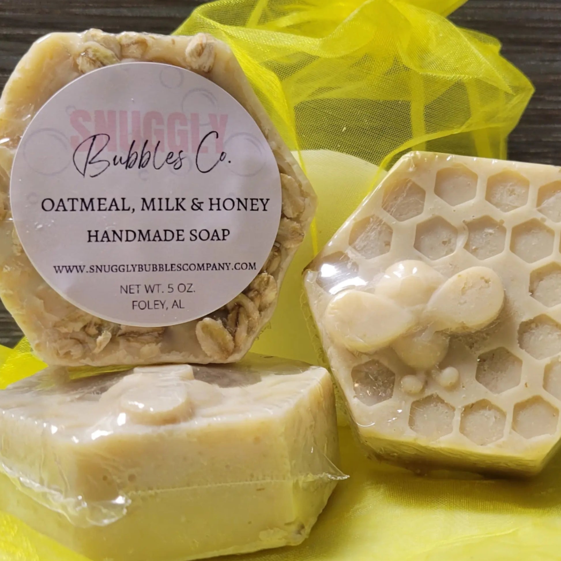 Oatmeal Milk and Honey Bubbly Handmade Soap - Made in the USA
