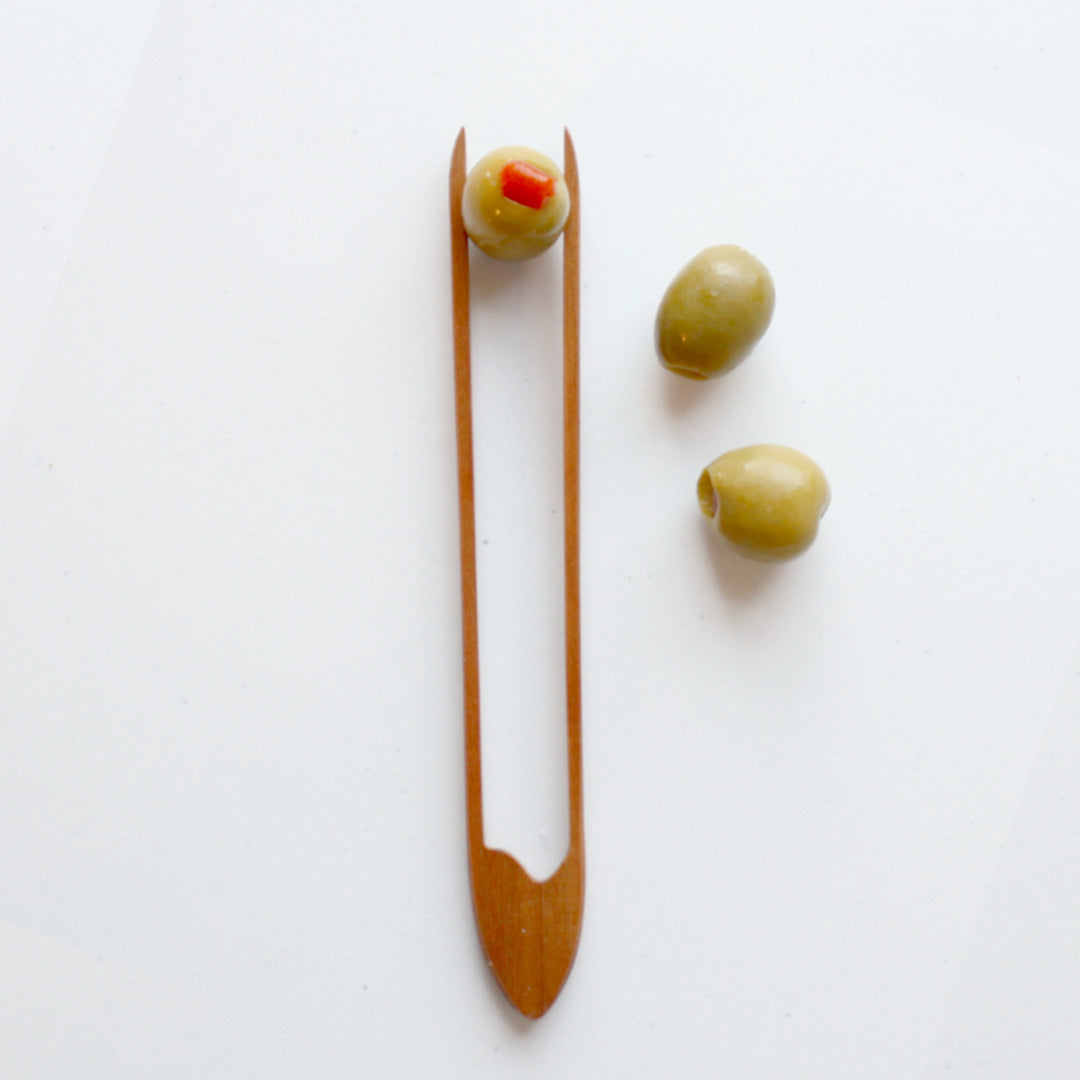 Handmade Wooden Olive Tongs - Made in the USA