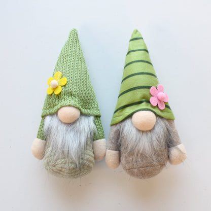 Pair of Handmade Green St. Patrick's Day Gnome Brothers - Made in the USA