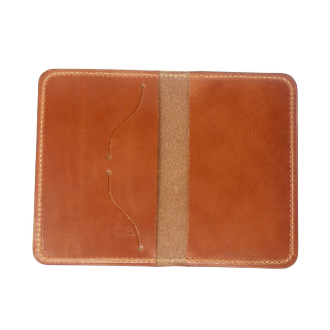 Handcrafted Leather Passport Cover - Mountains and Trees - Made in the USA