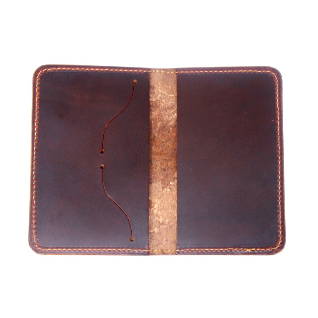 Handcrafted Leather Passport Cover - Not All Those Who Wander are Lost - Made in the USA