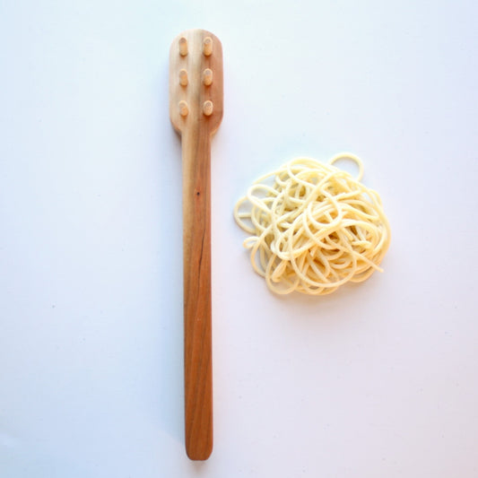 Large Handmade Wooden Pasta Fork - Made in the USA