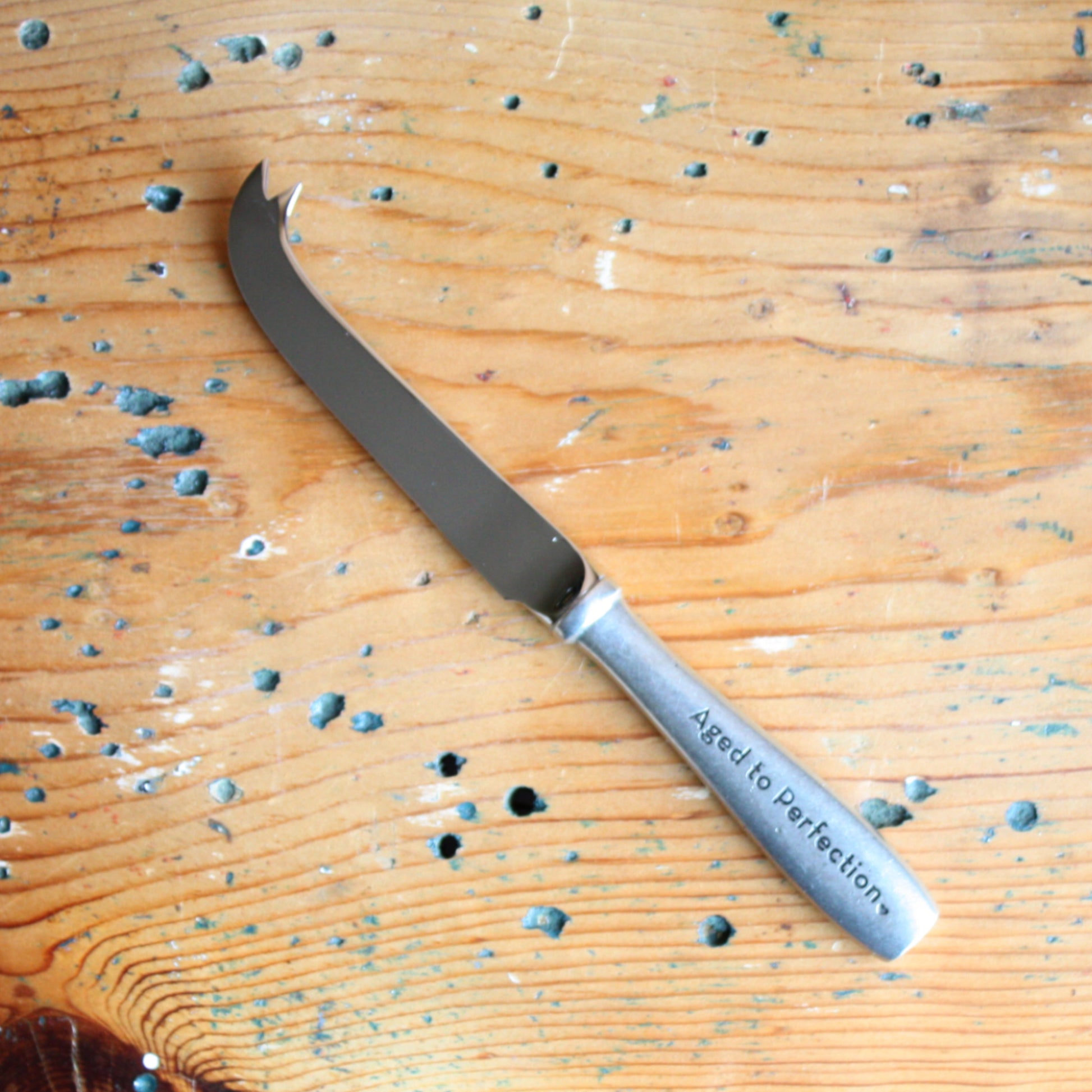 Pewter "Aged to Perfection" Cheese Knife - Made in the USA