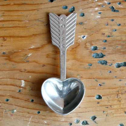 Pewter Heart Coffee Scoop - Made in the USA
