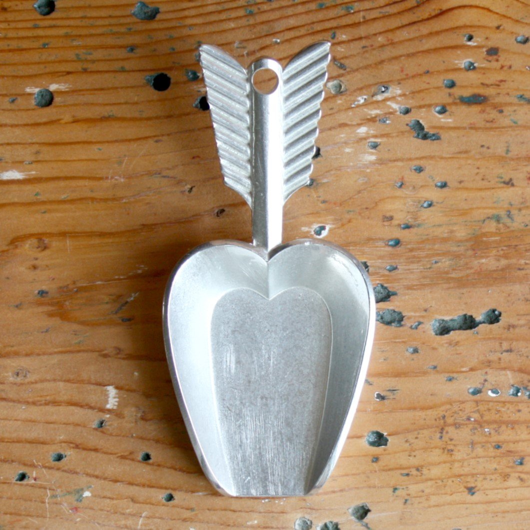 Pewter Heart Flour Scoop - Made in the USA