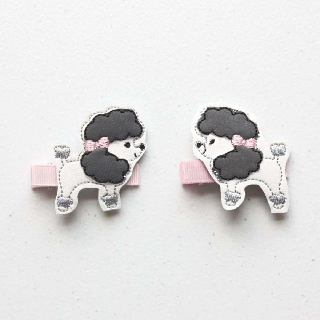 Hair Clips - Poodles - Made in the USA