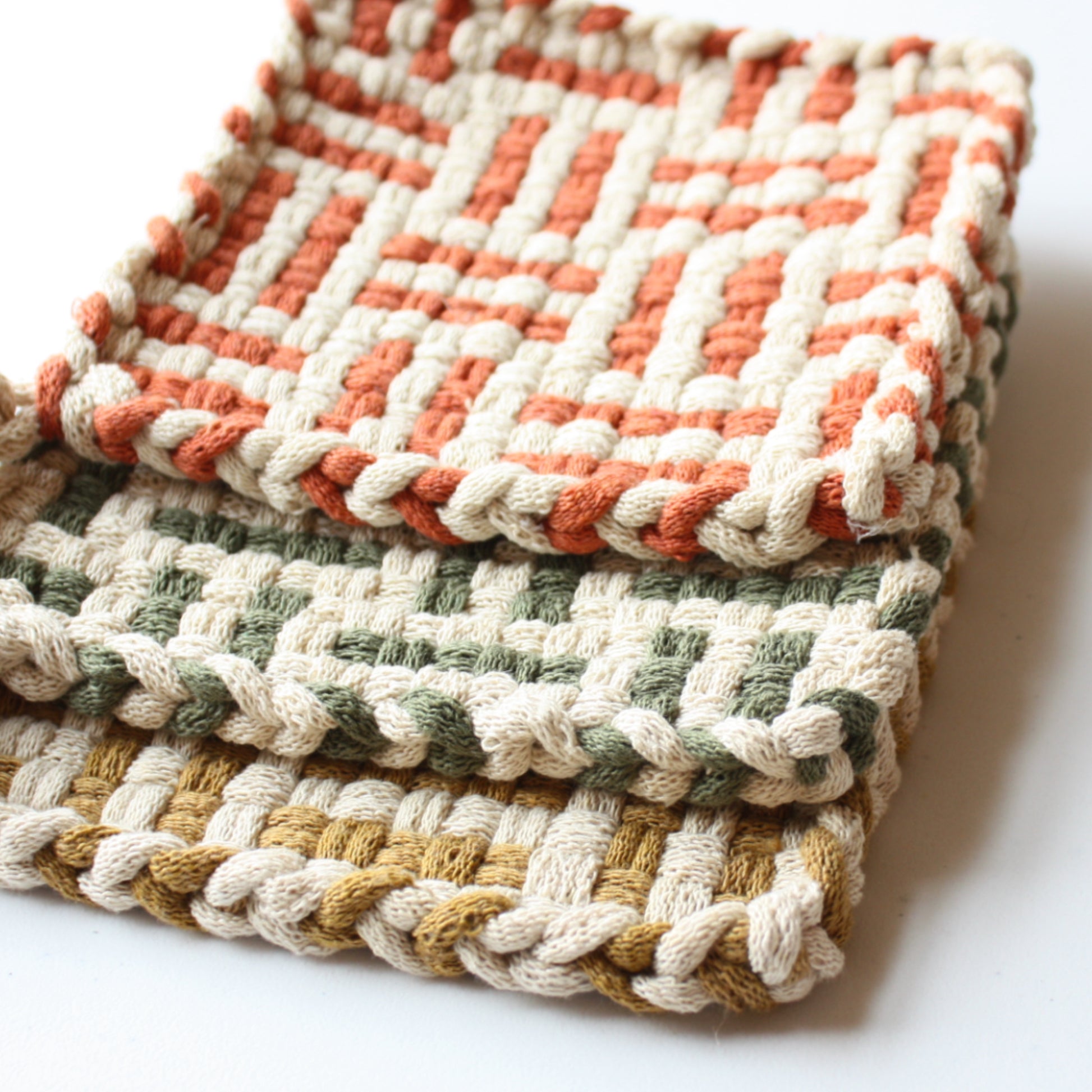 Cotton Handwoven Potholders - Made in the USA