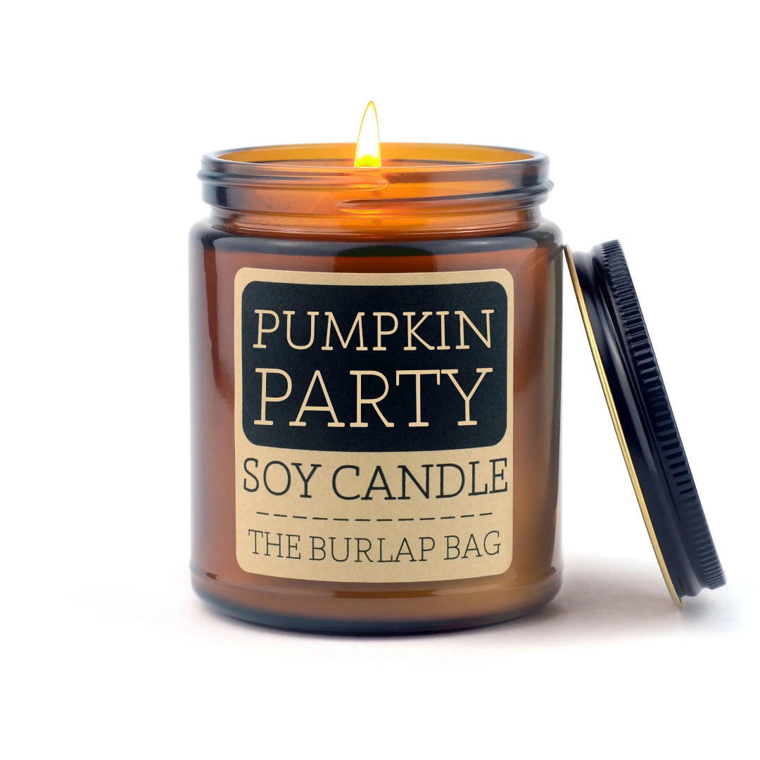 The Burlap Bag Soy Candle - Pumpkin Party - Made in the USA