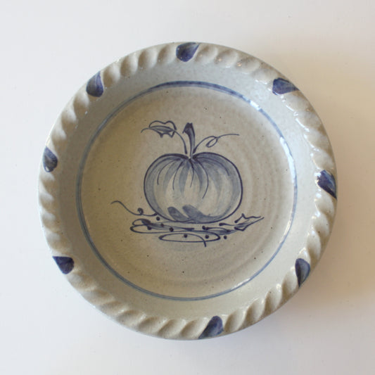 Pumpkin Hand Painted Pottery Pie Plate - Made in the USA
