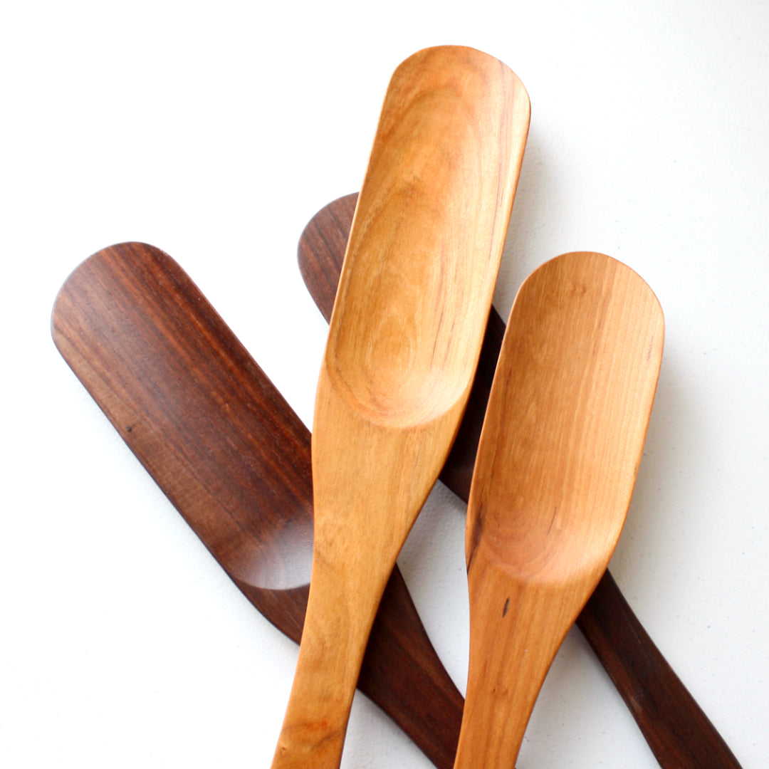 Left Handed Bamboo Wooden Spatula - Bamboo Utensils & Flatware
