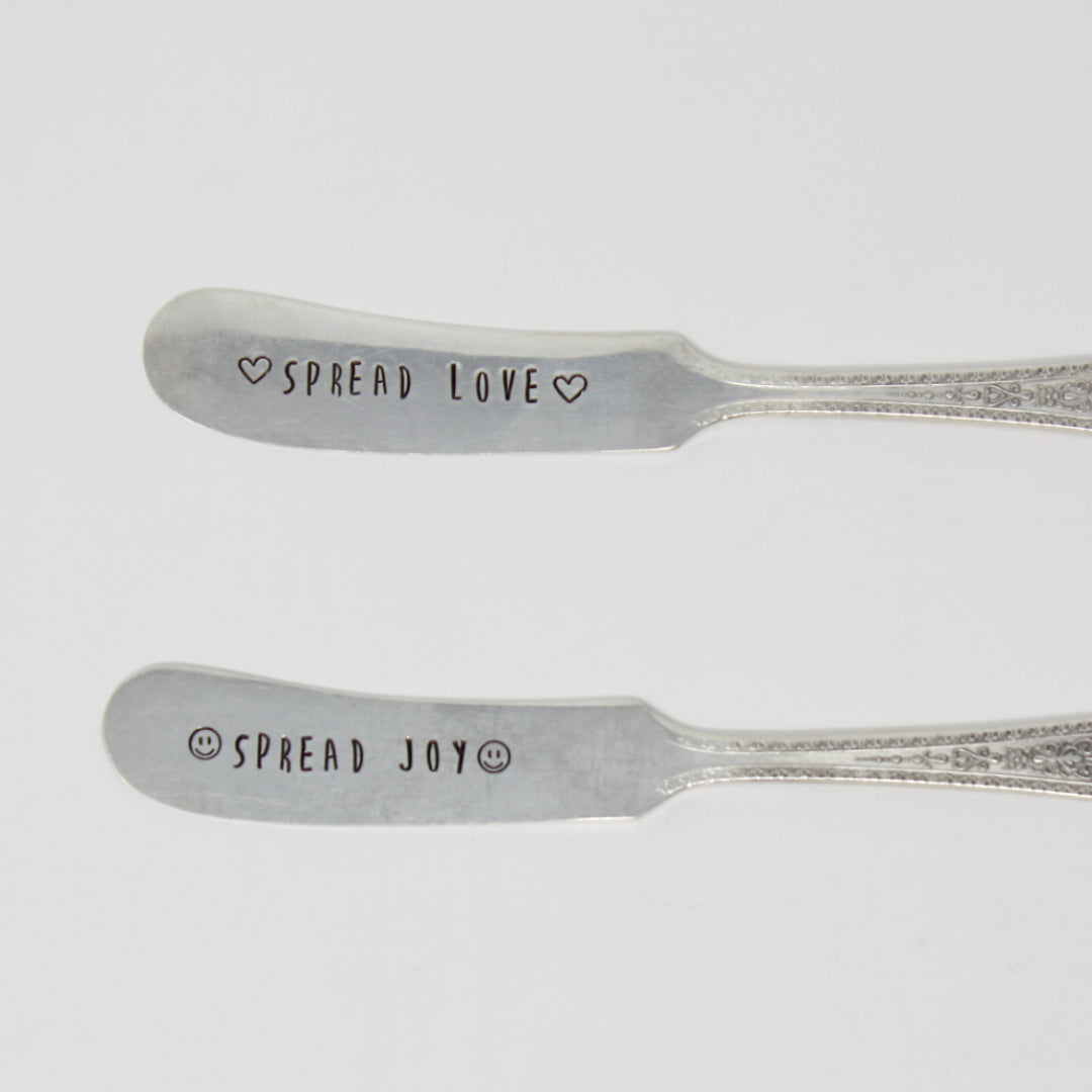 Hand Stamped Vintage Butter Knives - Handmade in USA - LocalWe.com