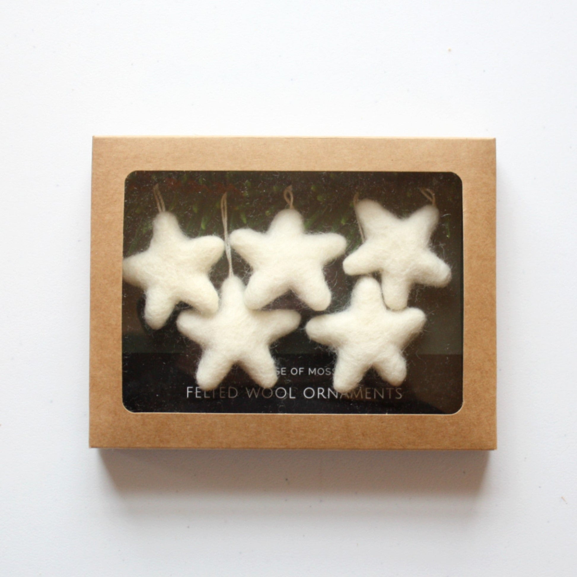 Felted Wool Mini Star Ornaments - Made in the USA