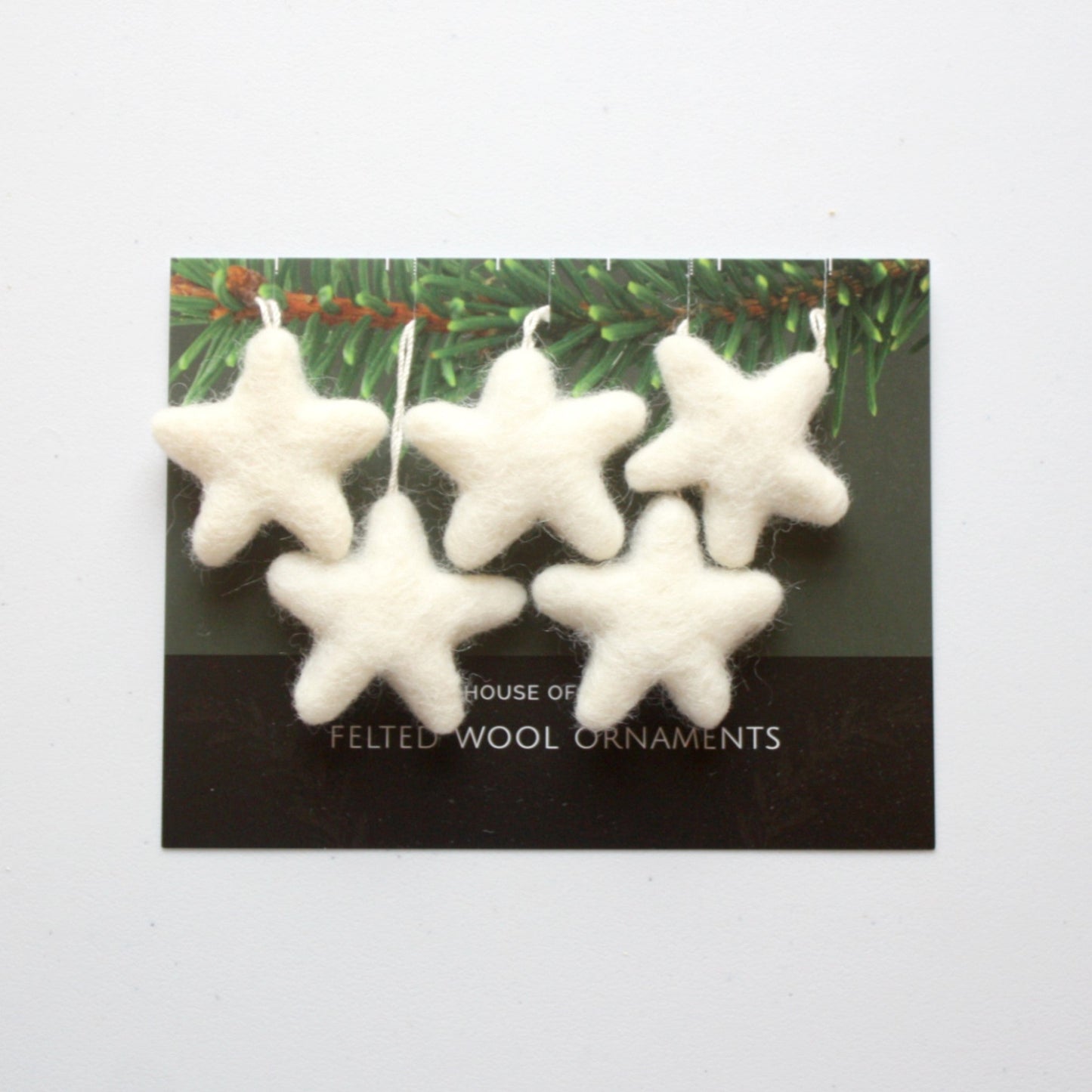 Felted Wool Mini Star Ornaments - Made in the USA
