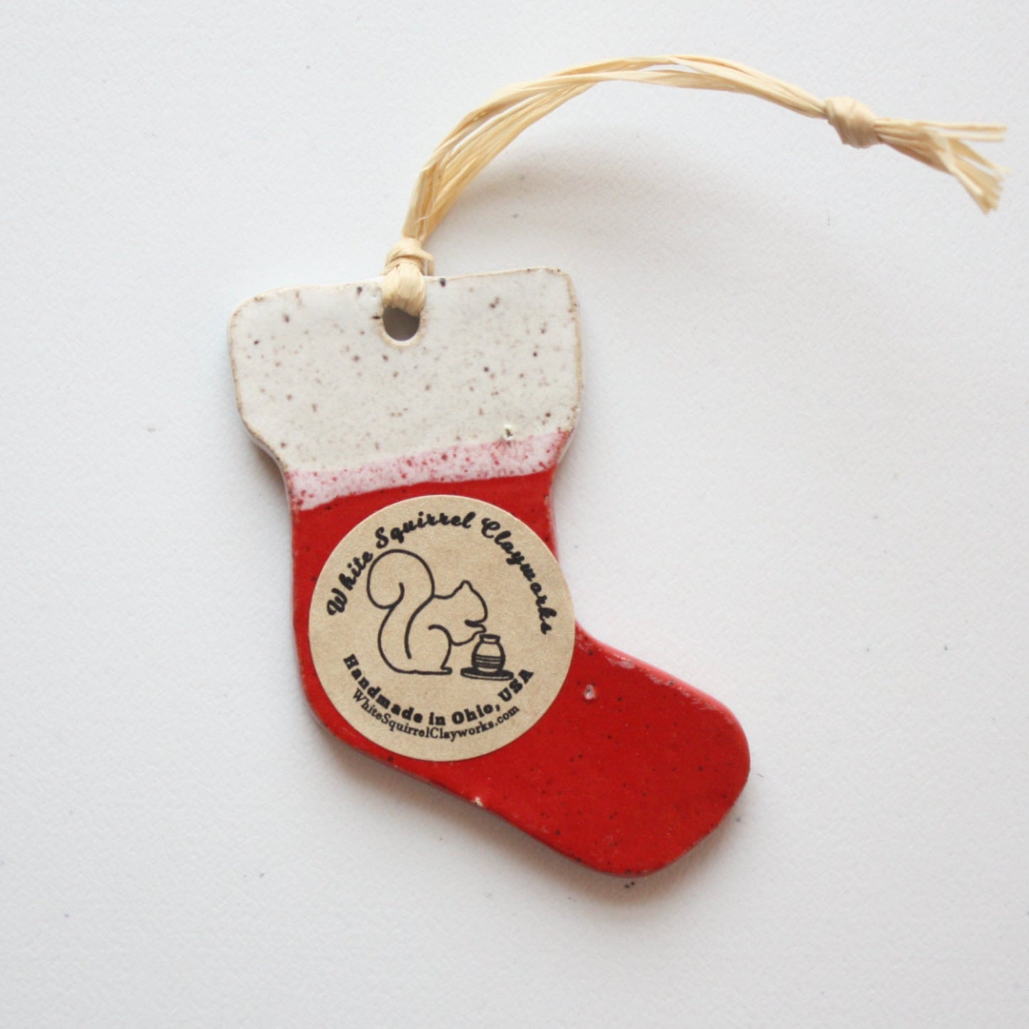 Handmade Ceramic Stocking Ornaments - Made in the USA