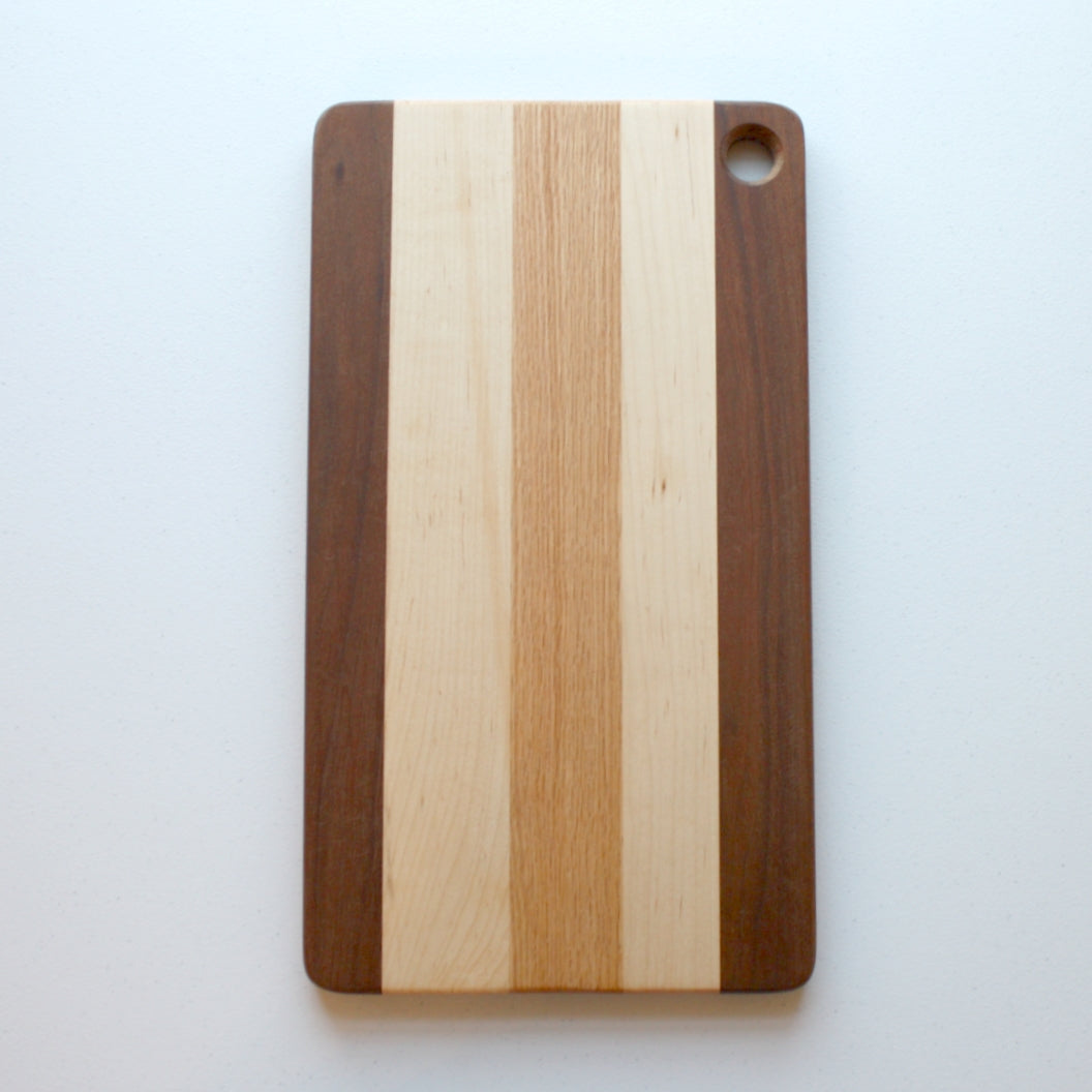 Striped Wood Cutting Board - Made in the USA