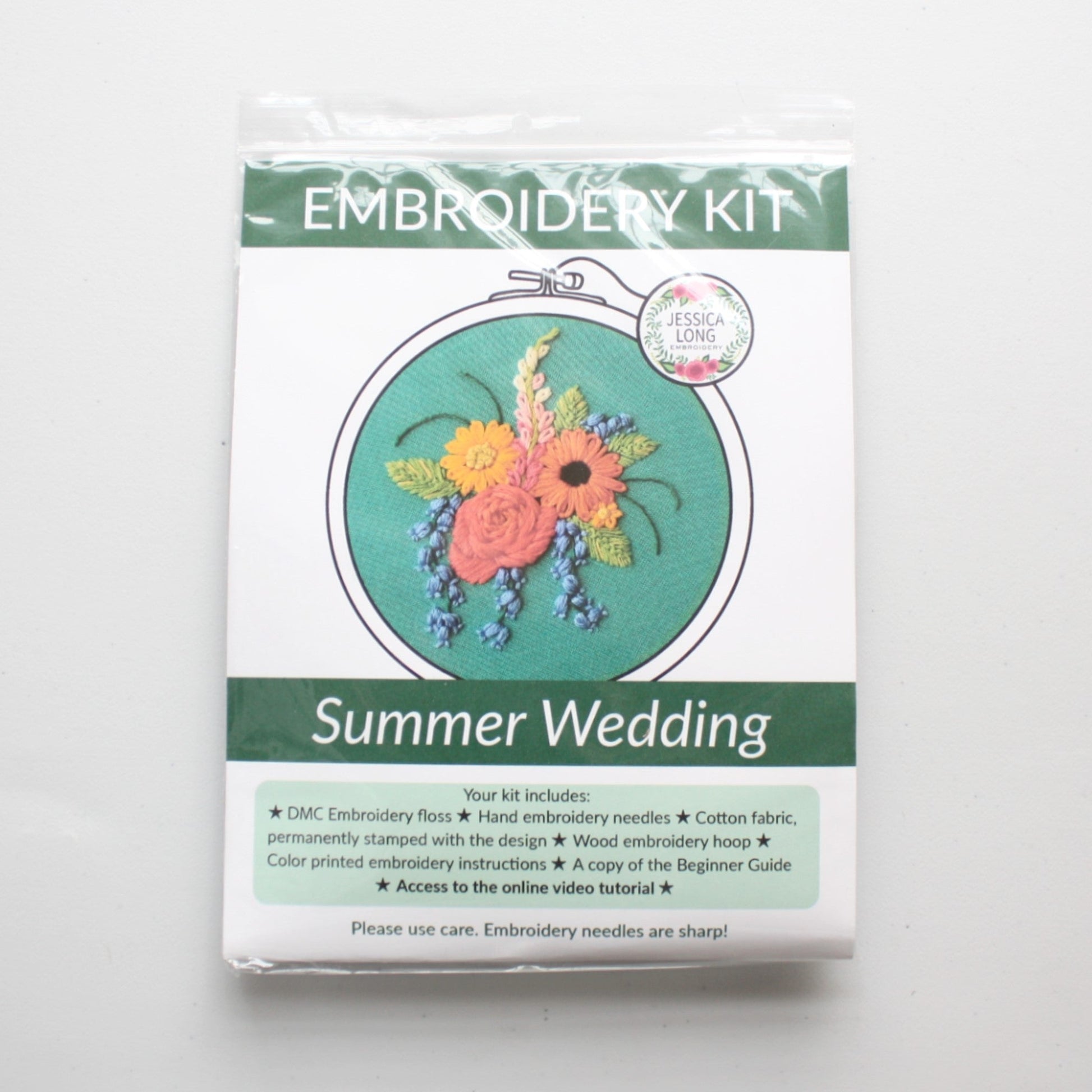 Embroidery Kit - Summer Wedding Flowers - Made in the USA