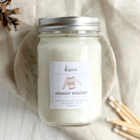 Mason Jar Soy Candle - Sweater Weather - Made in the USA