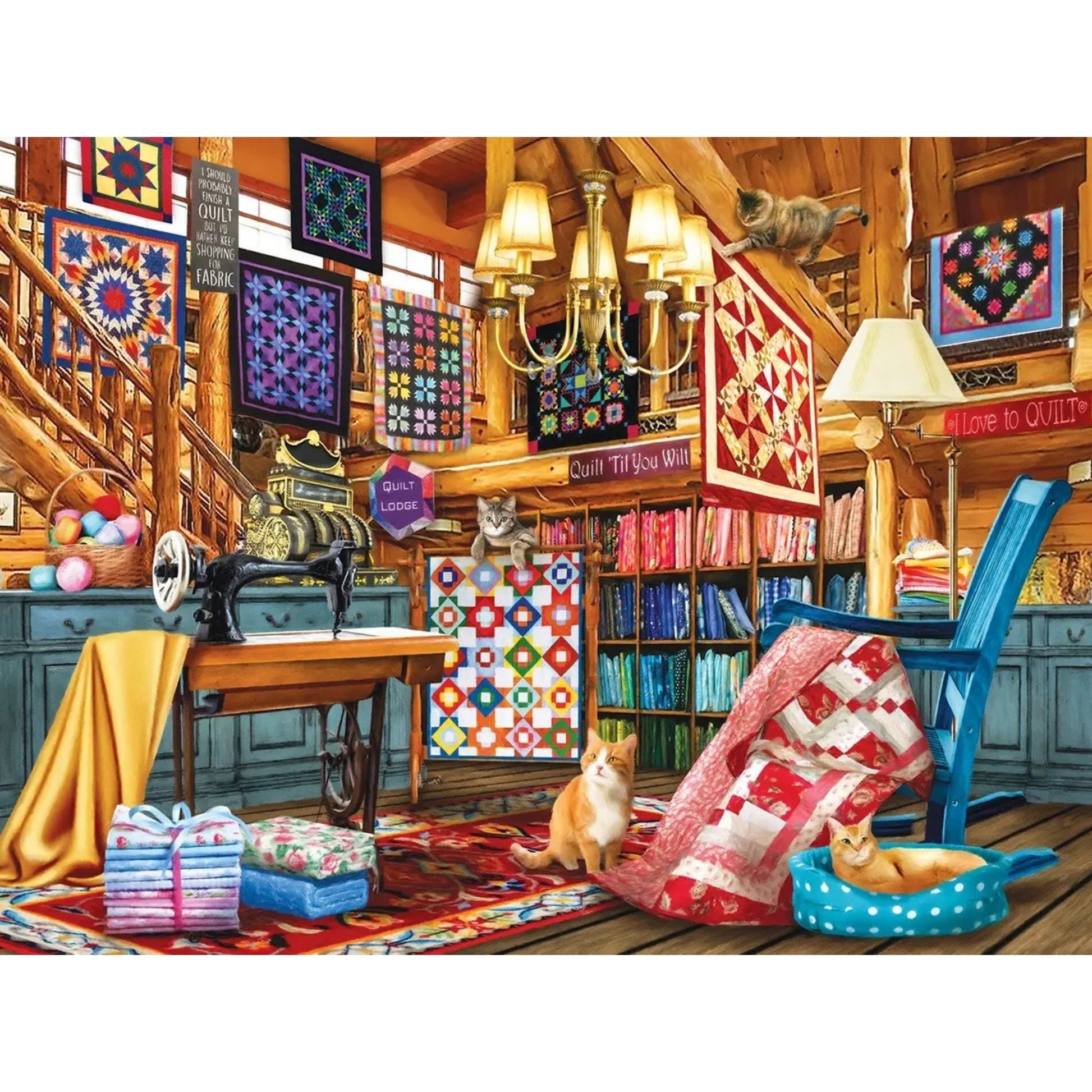 The Quilt Lodge Puzzle - Made in the USA