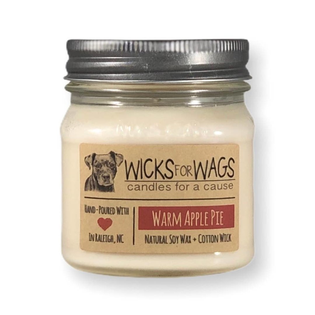 Wicks for Wags Soy Candle - Warm Apple Pie - Made in the USA
