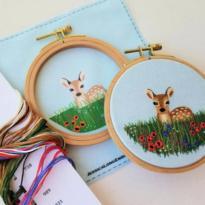 Embroidery Kit - Wildflower Fawn - Made in the USA