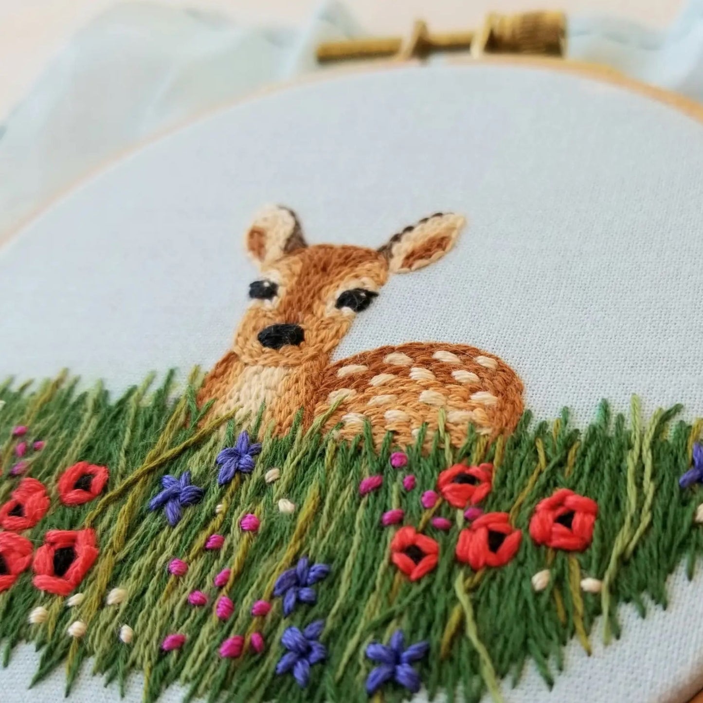 Embroidery Kit - Wildflower Fawn - Made in the USA