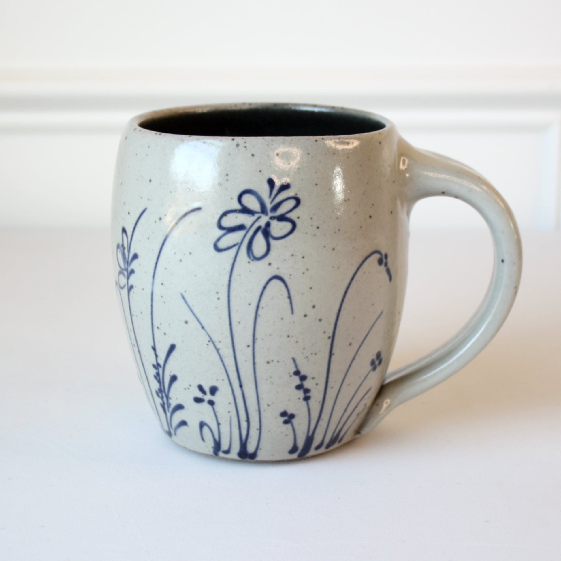 Wildflower Hand Painted Pottery Mug