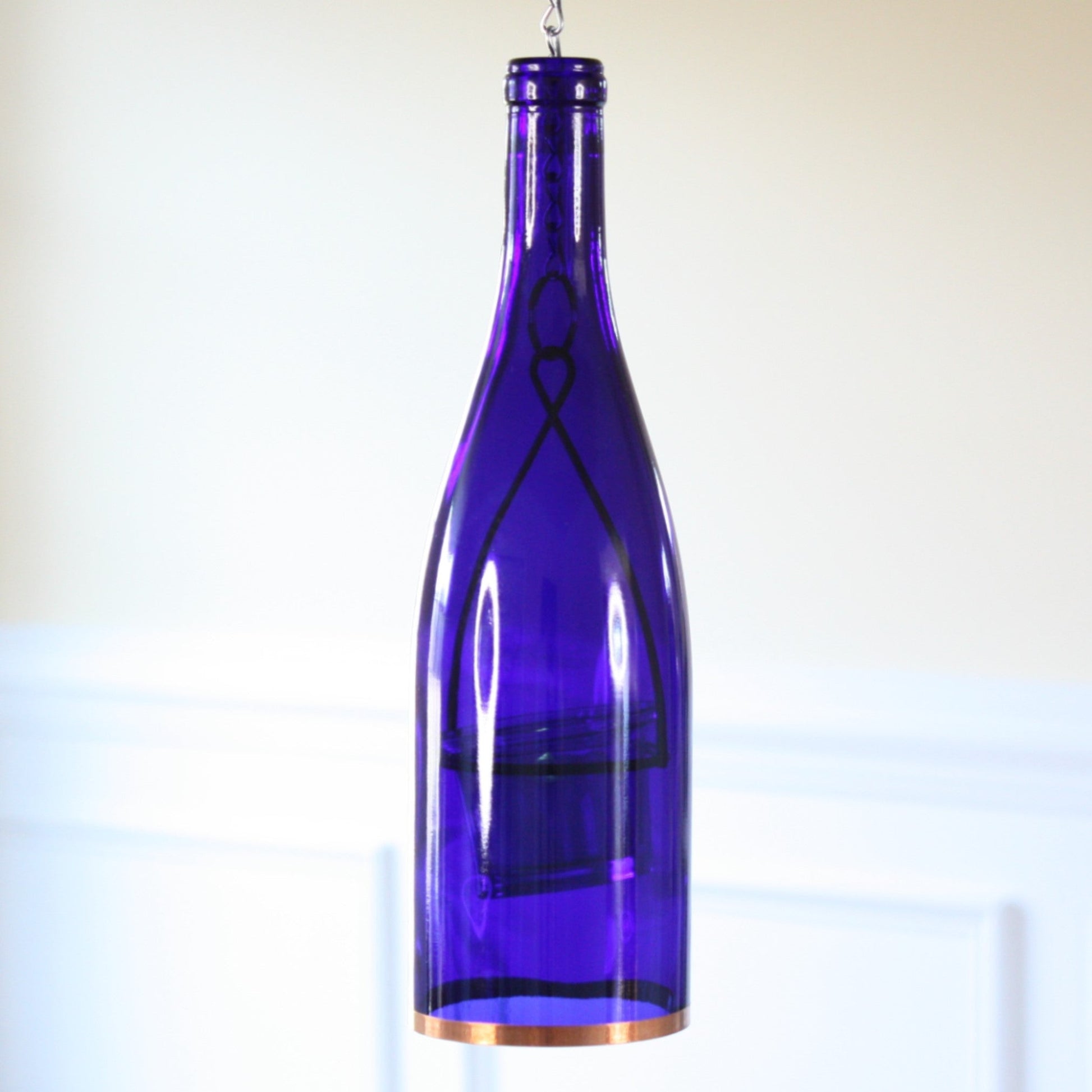 Wine Bottle Hanging Votive Holder - Made in the USA