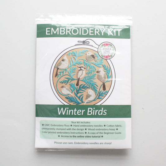 Embroidery Kit - Winter Birds - Made in the USA