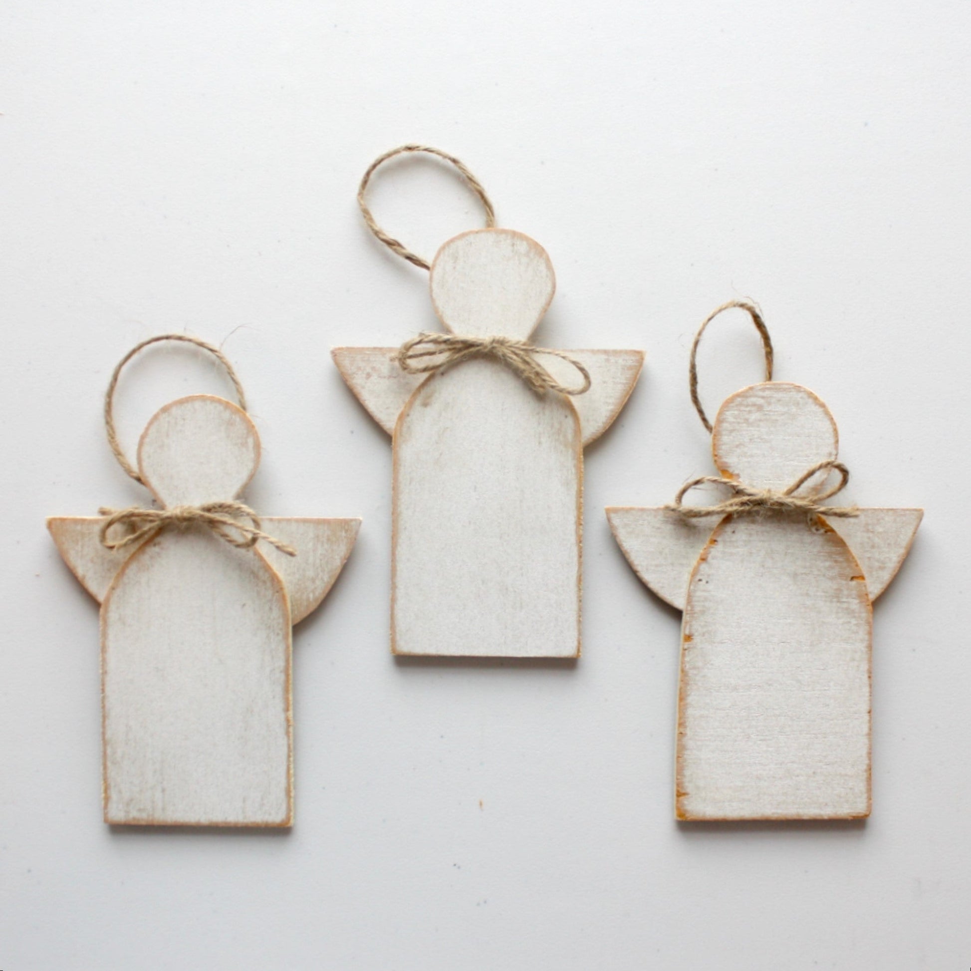 Handmade Wood Angel Ornaments - Made in the USA