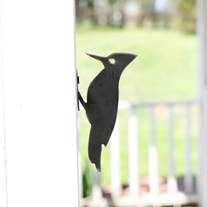 Woodpecker Metal Bird Statue - Made in the USA