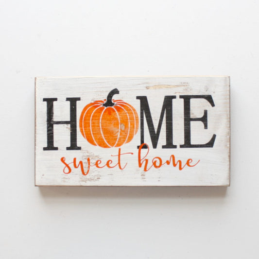 Home Sweet Home Pumpkin - Wood Sign - Made in the USA