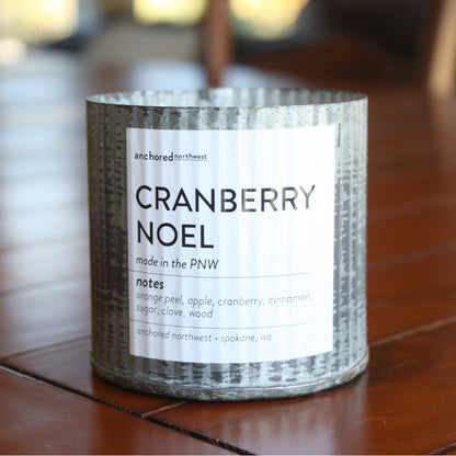 Wood Wick Soy Candle - Cranberry Noel - Made in the USA